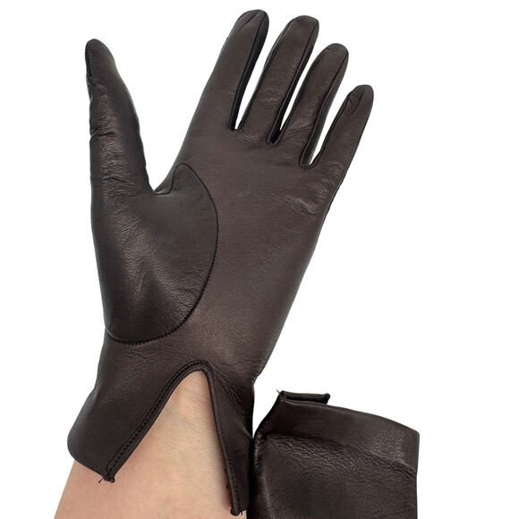 True Vintage‎ Leather Gloves Women's Size 7 Soft Buttery Leather - Picture 3 of 6